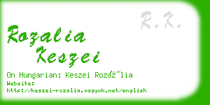 rozalia keszei business card